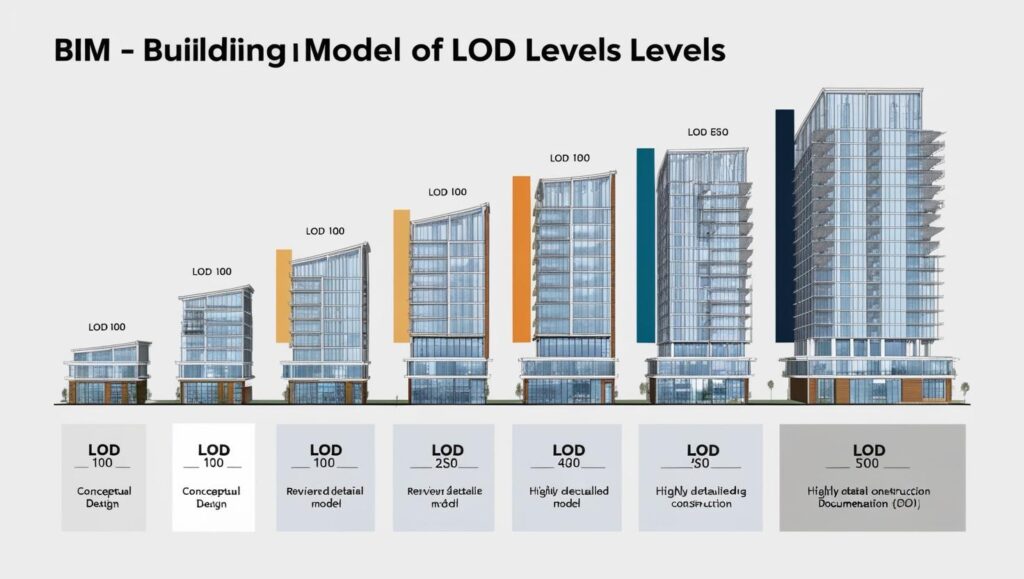 Different BIM Modeling LOD Levels defined