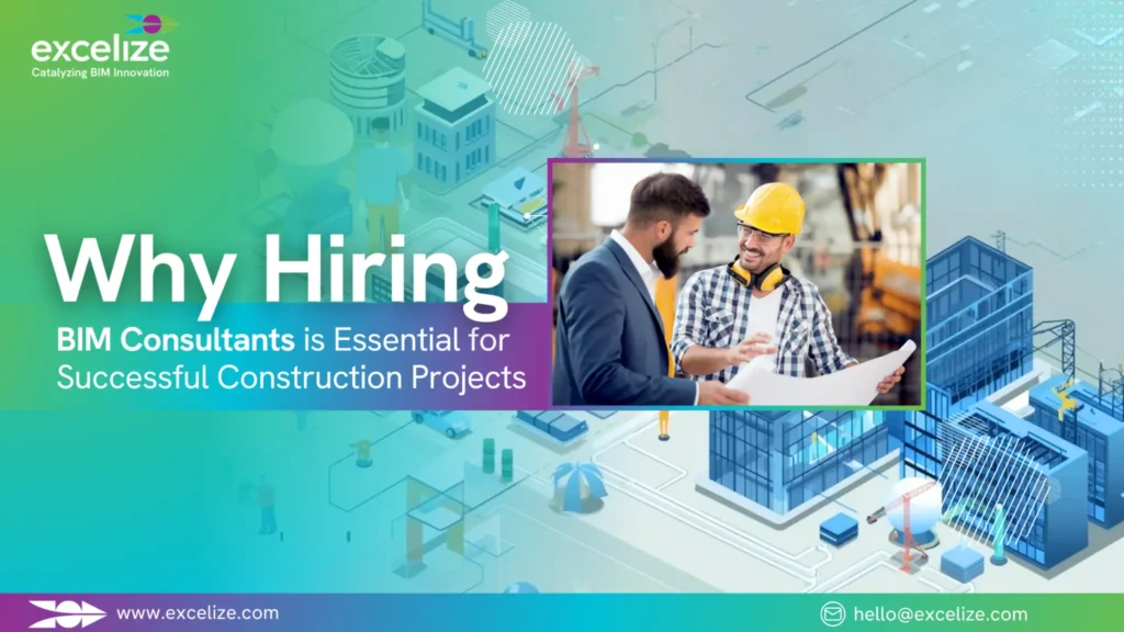 BIM consultant guiding a construction project team with 3D model