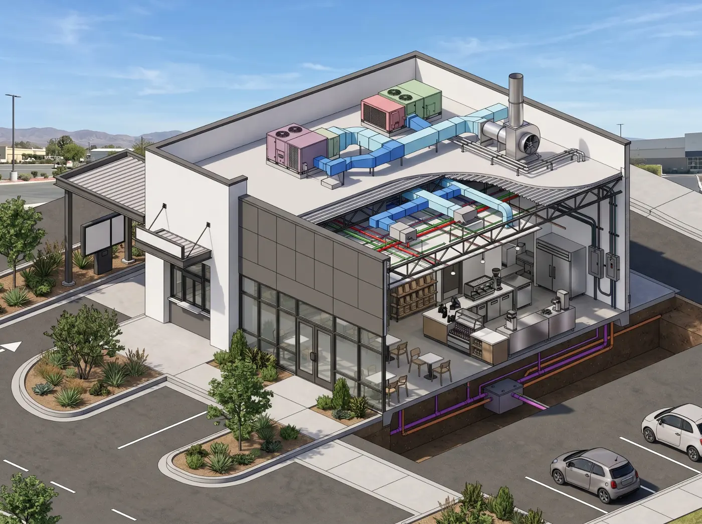 Commercial Retail BIM As-Built Model Redwood Blvd California USA – ASMEPF Clash Coordination Revit