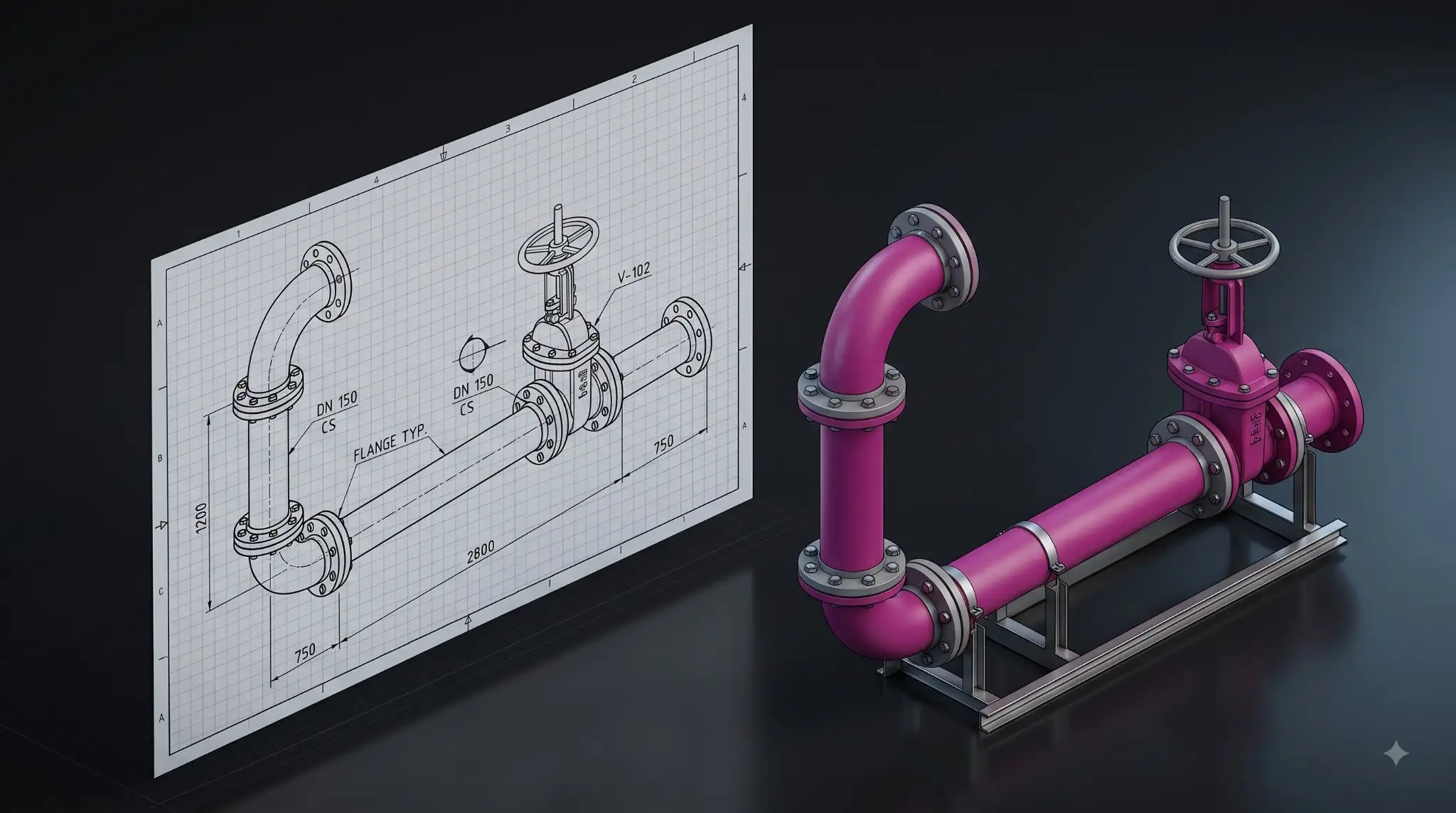 Piping and plumbing shop drawings