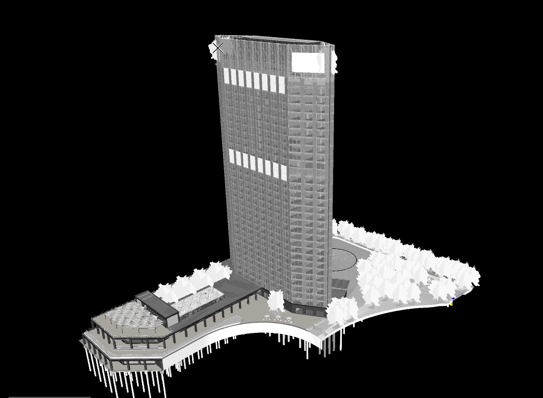 From Design Changes to Construction-Ready Documentation: A High-Rise Hotel BIM Case Study – BIM model view 2