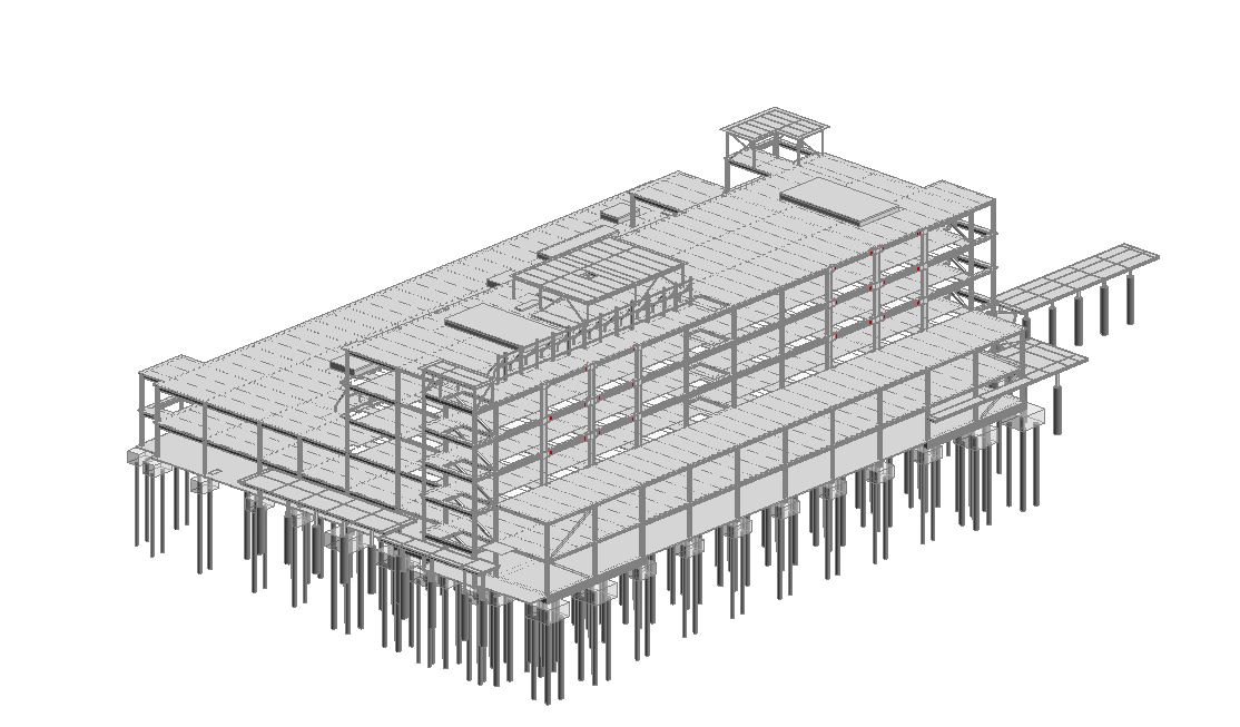 From Design Revisions to Reliable Structural Documentation: A Hospital BIM Case Study – BIM model view 2