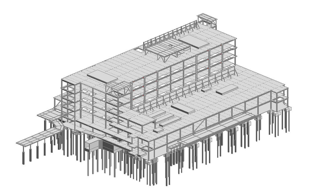From Design Revisions to Reliable Structural Documentation: A Hospital BIM Case Study – BIM model view 3